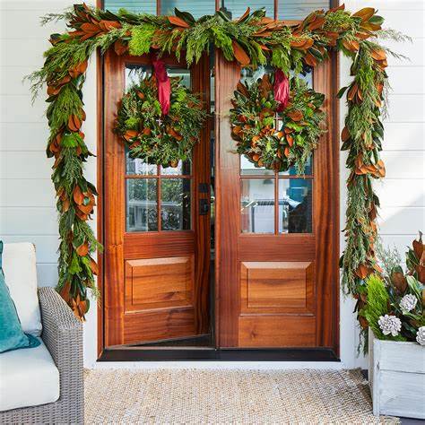 fresh Christmas entryway