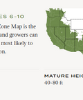 Map of the United States showing USDA Plant Hardiness Zone boundaries with text about hardiness zones.